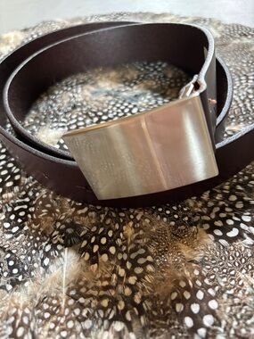 Express men’s Brown Brown leather belt